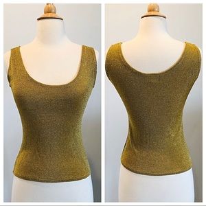 Vintage Gold Tank Top Made in France 🇫🇷